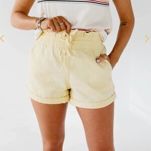 Light yellow Amani shorts - size L